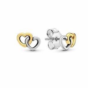 Entwined Hearts Pandora stud earings